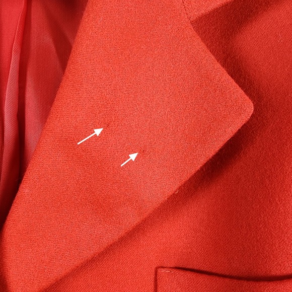 Vtg Bernard Zins Paris Women's Sz 8 Red Cashmere Wool Blazer Jacket Old Money - Picture 9 of 16